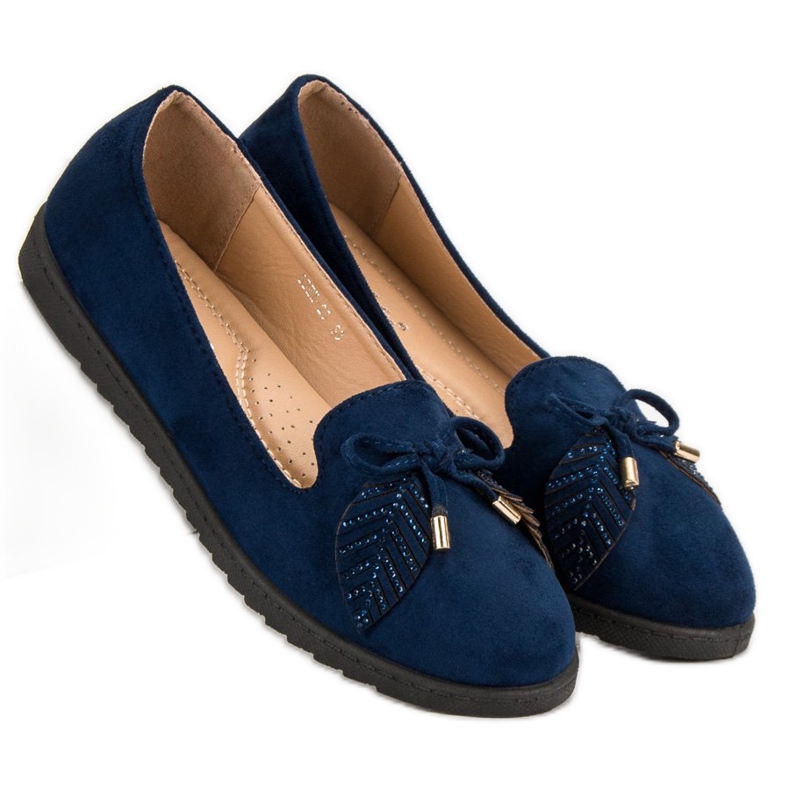 Comer Ballerinas aus Wildleder in Marineblau 1
