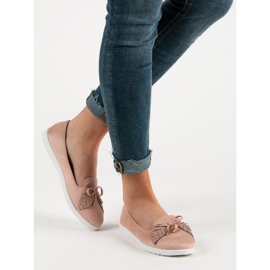 Comer Ballerinas aus gepudertem Wildleder rosa 1