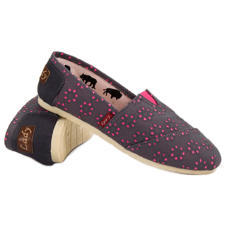 L. Day Slip-on-Espadrilles grau rosa 1