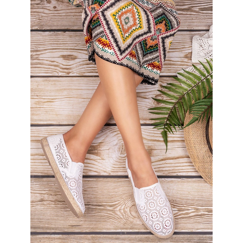 Mckeylor Spitze weiße Slipons 1