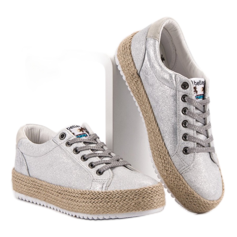 Betler Modische Espadrilles-Sneaker grau 2