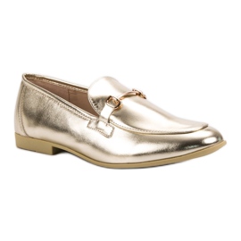 Lackierte goldene VICES Loafer 1