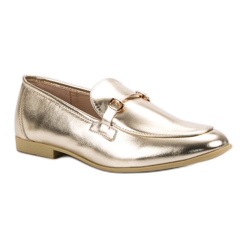 Lackierte goldene VICES Loafer 1