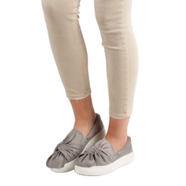 Wildlederslipper mit VICES-Schleife grau 1