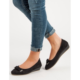 Vinceza Ballerina mit Schleife schwarz 2