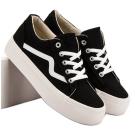 Kylie Modische schwarze Turnschuhe 1