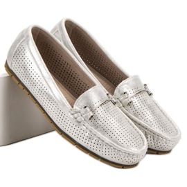 Kylie Silberne Loafer grau 1