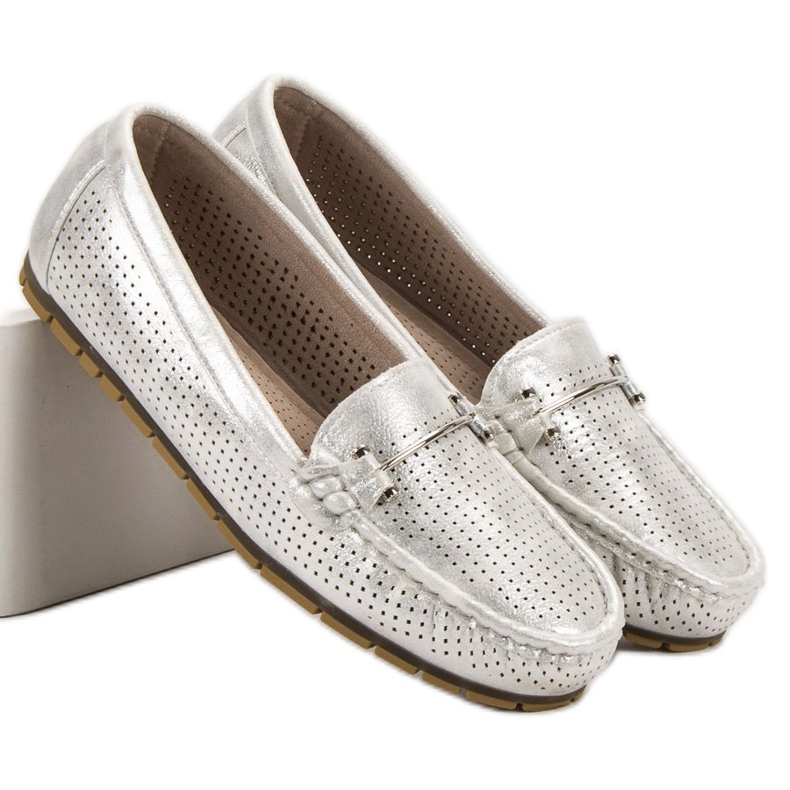 Kylie Silberne Loafer grau 1