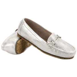 Kylie Silberne Loafer grau 2