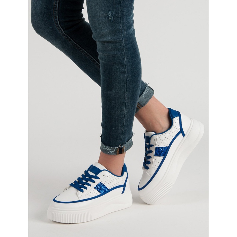 Weiße Creeper mit Glitzer 1