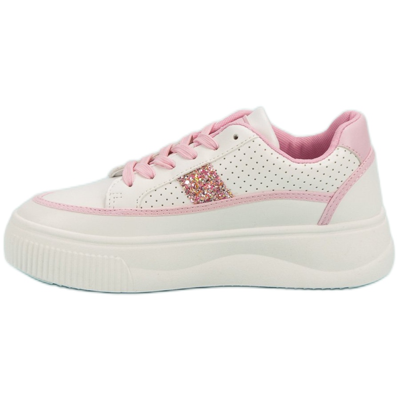 Weiße Creeper mit Glitzer 1