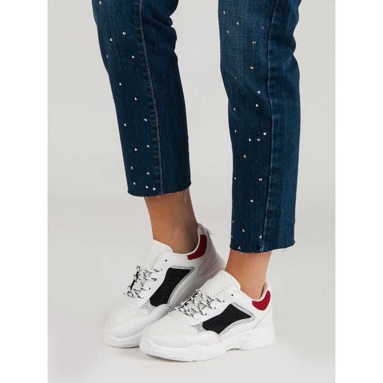 Bequeme Sportschuhe weiß mehrfarbig 2