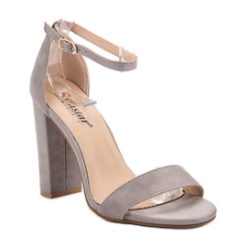 Seastar sexy Sandalen auf einer Bar grau 1