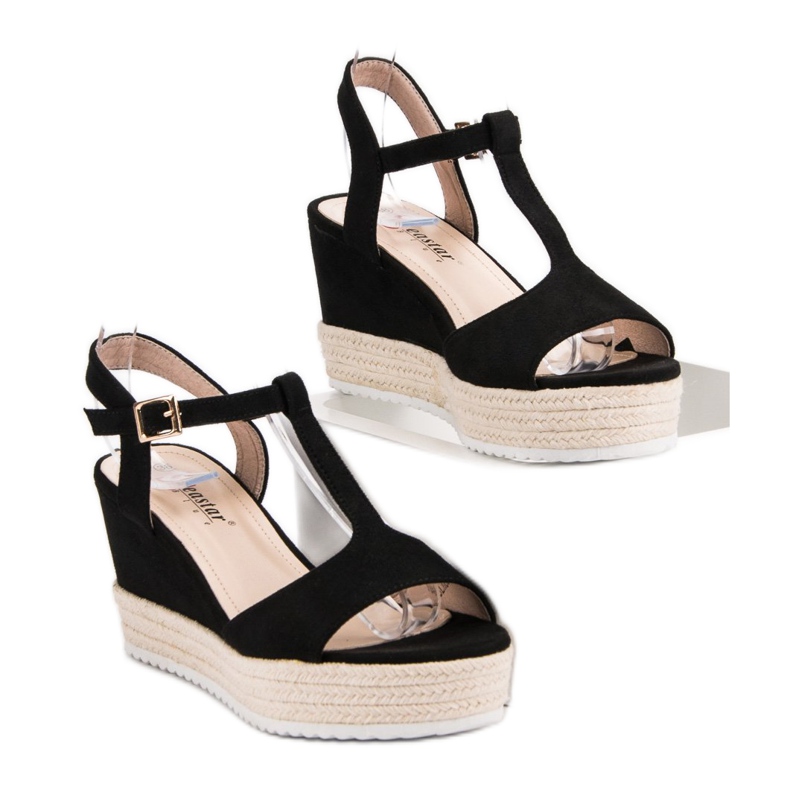 Seastar Schwarze Espadrilles-Sandalen 2