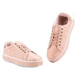 Sportschuhe zum Schnüren rosa 1