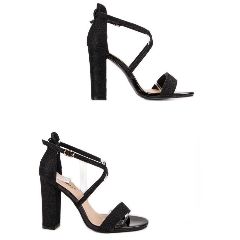 Seastar Elegante Sandalen mit Glitzer schwarz 1