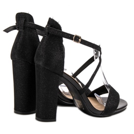 Seastar Elegante Sandalen mit Glitzer schwarz 2