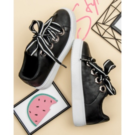 Sportschuhe mit Glitzer schwarz 1