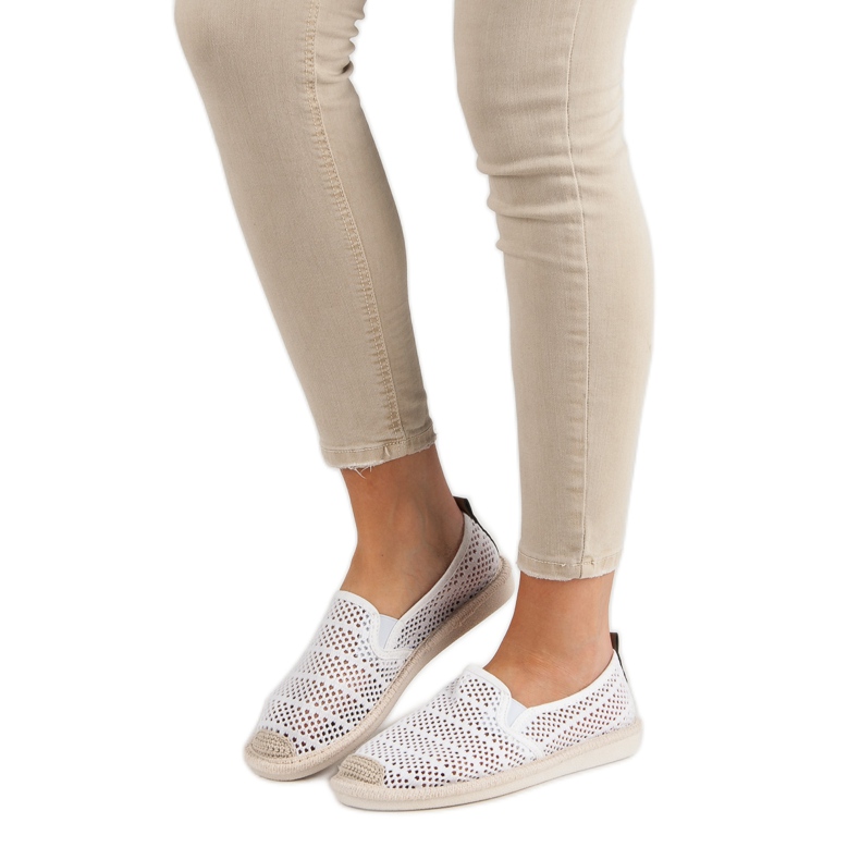 Slip-On-Sneaker aus Spitze weiß 2