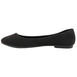 Ideal Shoes Ballerinas aus schwarzem Textil 1