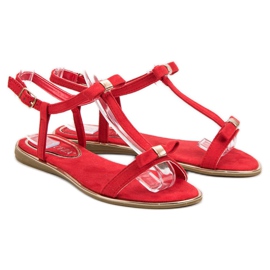 Sandalen mit Schleife VINCEZA rot 1