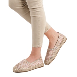 Lucky Shoes Spitzen-Espadrilles in Blumen rosa 2