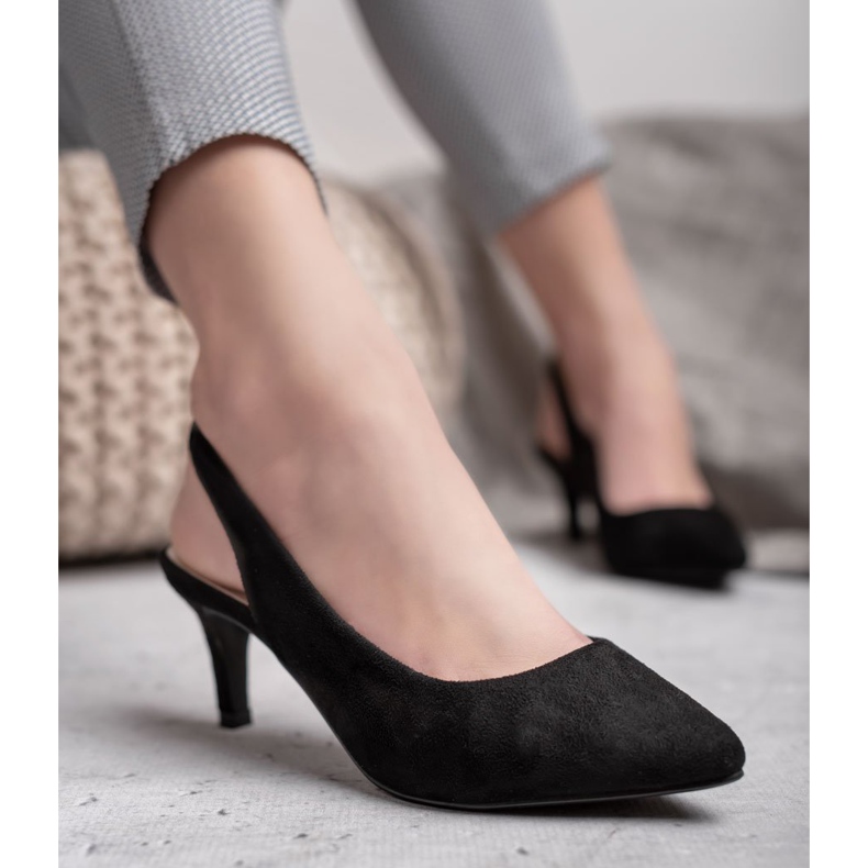Cm Paris Pumps mit entdecktem Absatz schwarz 2