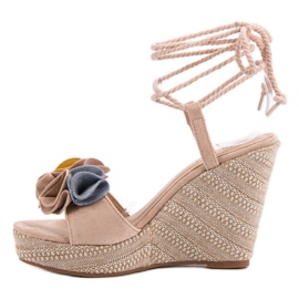 Seastar Gebundene Sandalen auf Keil beige 1