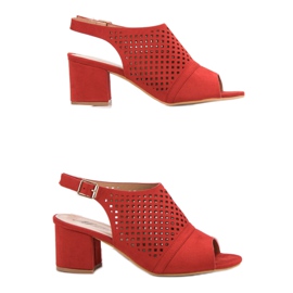 Lässige geschlossene Sandalen rot 2