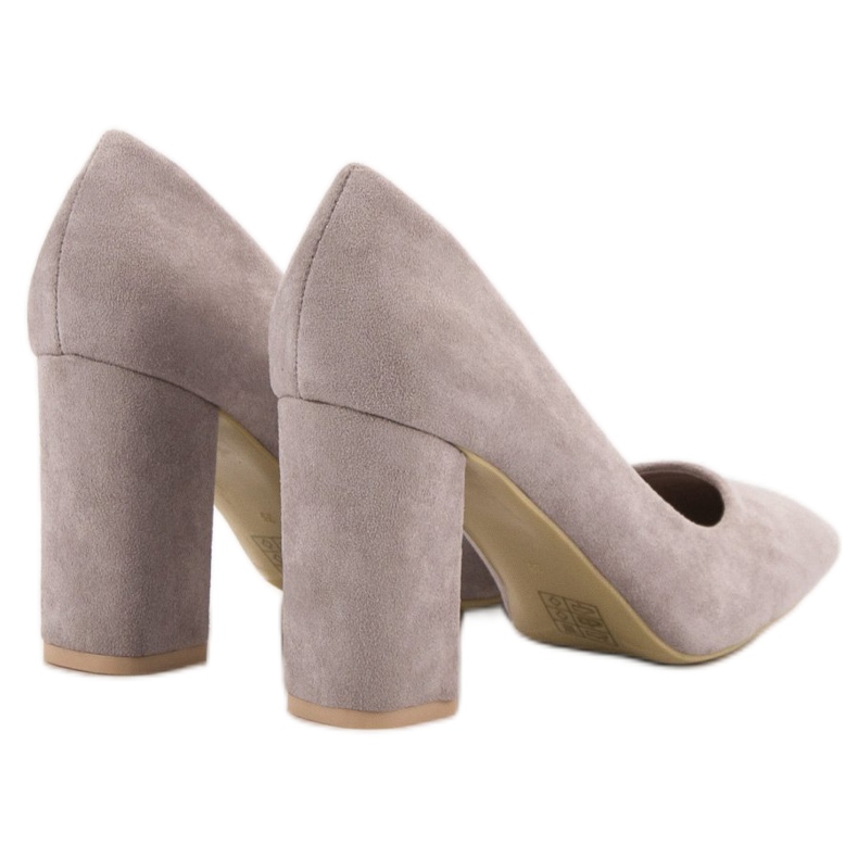 Small Swan Klassische Wildleder Pumps grau 1