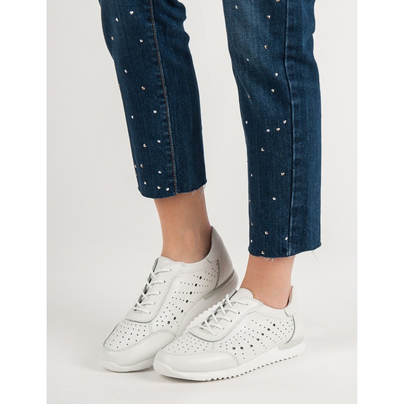 Kylie Weiße Lederschuhe 1