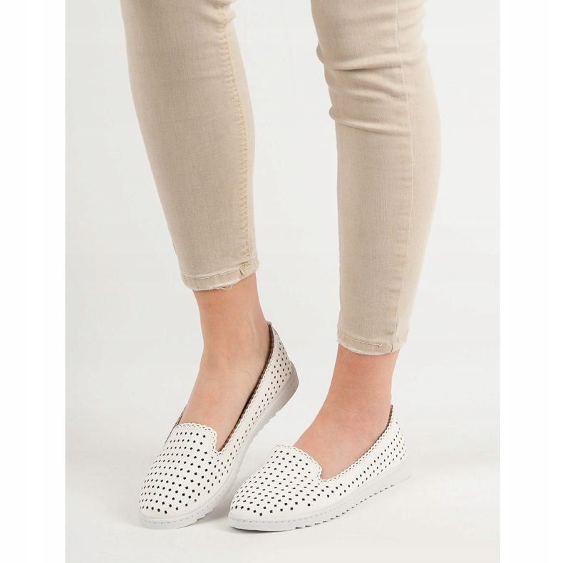 SHELOVET Durchbrochene Lords weiß 2