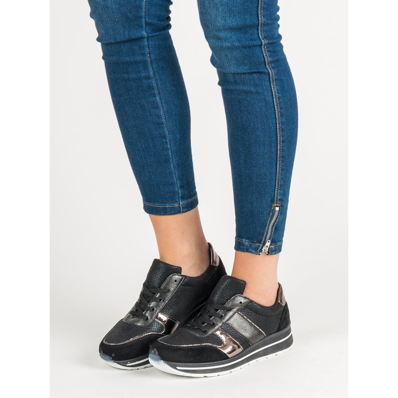 SHELOVET Sportschuhe zum Schnüren schwarz 1