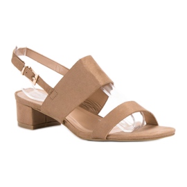 Small Swan Bequeme Sandalen mit hohen Absätzen braun 1