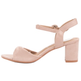 Elegante Pudersandalen braun 1