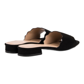 Small Swan Flip-Flops auf flacher Ferse schwarz 2