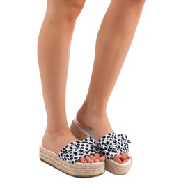 Seastar Gepunktete Hausschuhe weiß schwarz 1