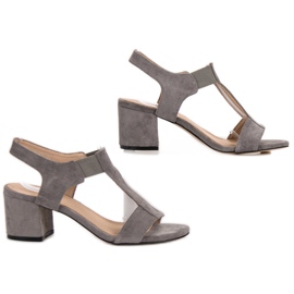 Evento Slip-on-Sandalen auf einem Pfosten grau 1