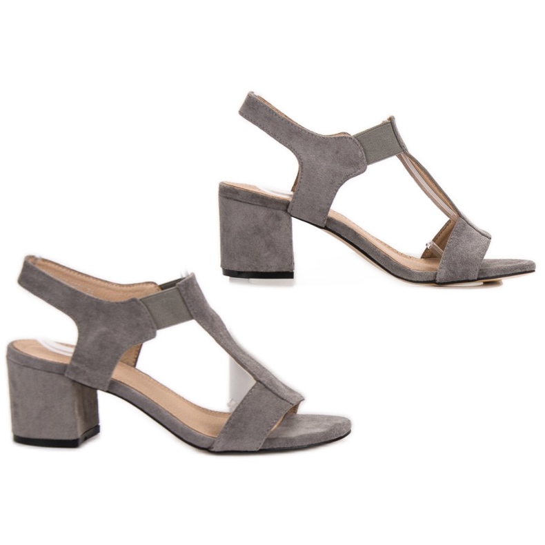 Evento Slip-on-Sandalen auf einem Pfosten grau 1