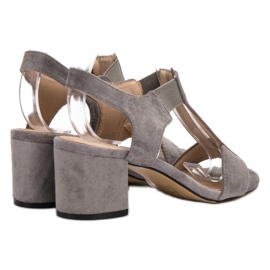 Evento Slip-on-Sandalen auf einem Pfosten grau 2