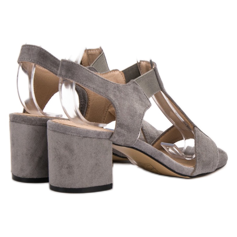 Evento Slip-on-Sandalen auf einem Pfosten grau 2