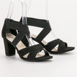 Filippo Schwarze Sandalen zum Hineinschlüpfen 1