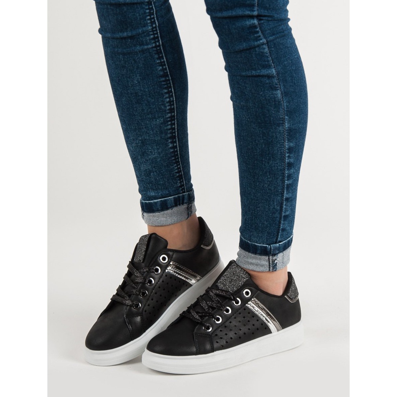 Modische Sportschuhe schwarz 1