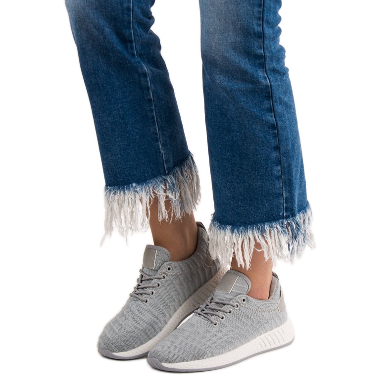 SHELOVET Modische Textilschuhe grau 2