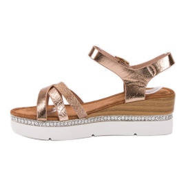 Seastar Modische Sandalen mit Zirkonia gelb 1