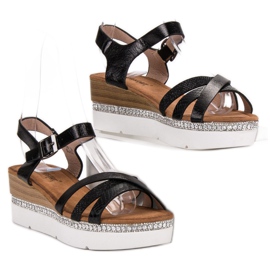 Seastar Modische Sandalen mit Zirkonia schwarz 3