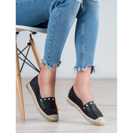 SHELOVET Schwarze Espadrilles 2