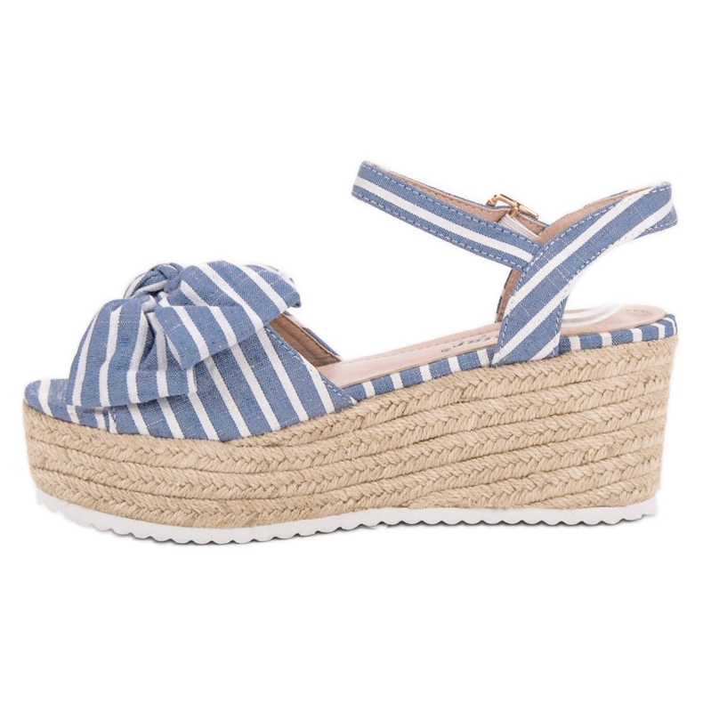 Seastar Keilsandalen mit Schleife blau 2