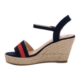 Primavera Lässige Keilsandalen marineblau 1