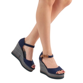 Primavera Keilsandalen blau 2